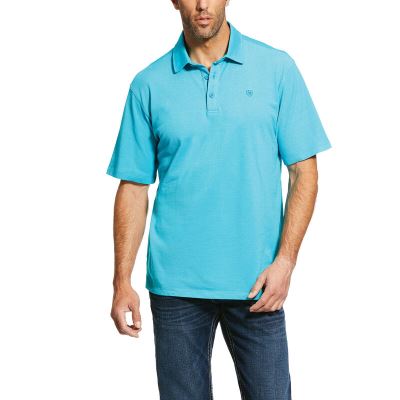 Ariat Western: Pique TEK Polo Hombre - Azules (LIDXJ2438)